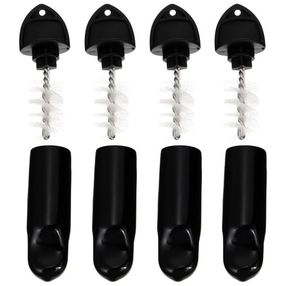 CIMAXIC Beer Tap Cover and Cleaning Brush Set, Black, for Standard Faucets At Home