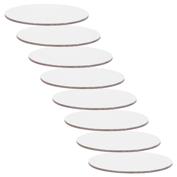 CIMAXIC White Round Canvas Panels for Oil, Acrylic, and Tempera 8Pcs