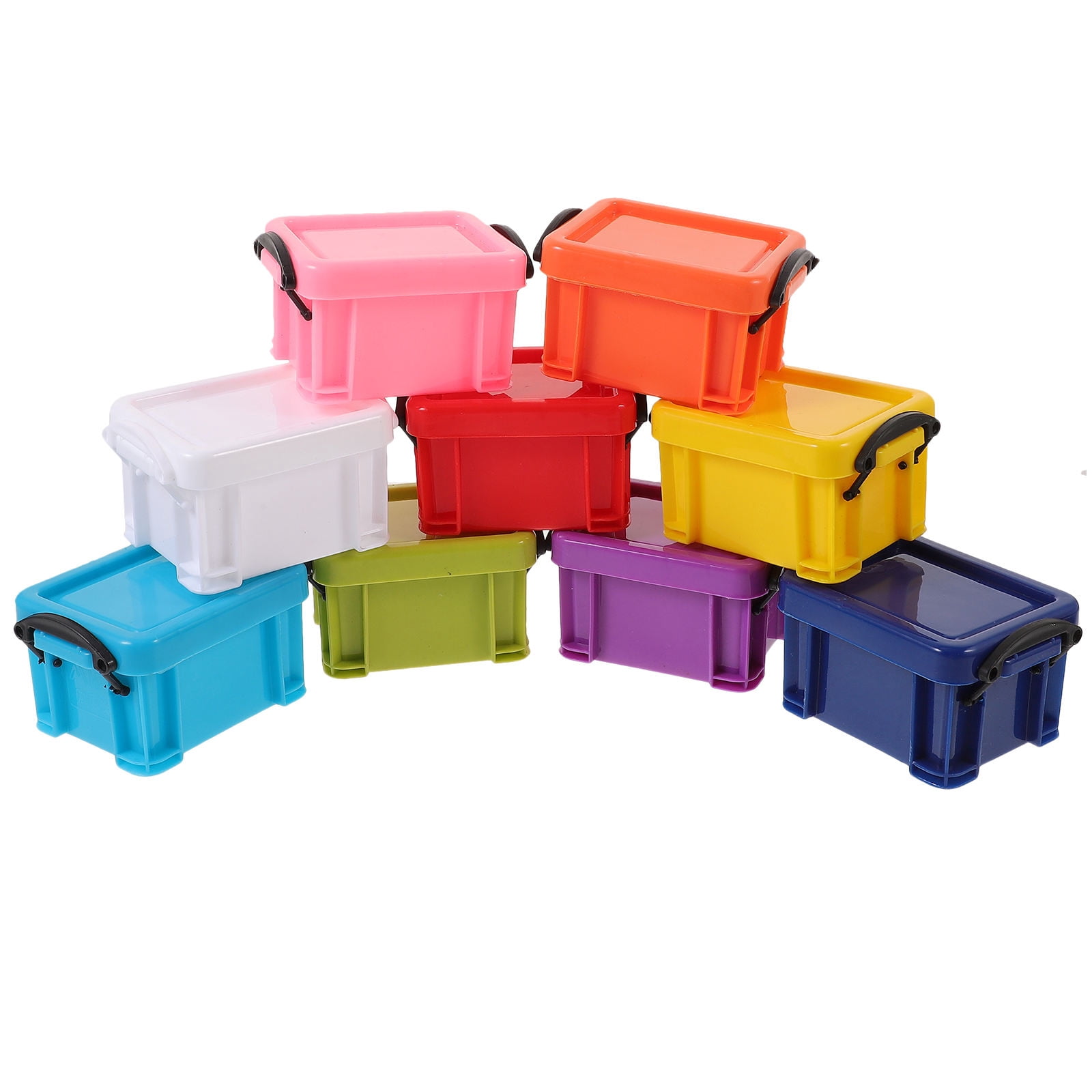 CIMAXIC Mini Storage Box Small Containers with Lids Assorted Color 3 ...