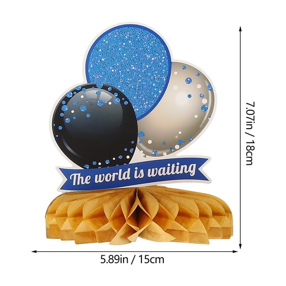 CIMAXIC Honeycomb Graduation Party Decorations, 9 Pieces Paper Decor for Cheerful Celebration Atmosphere