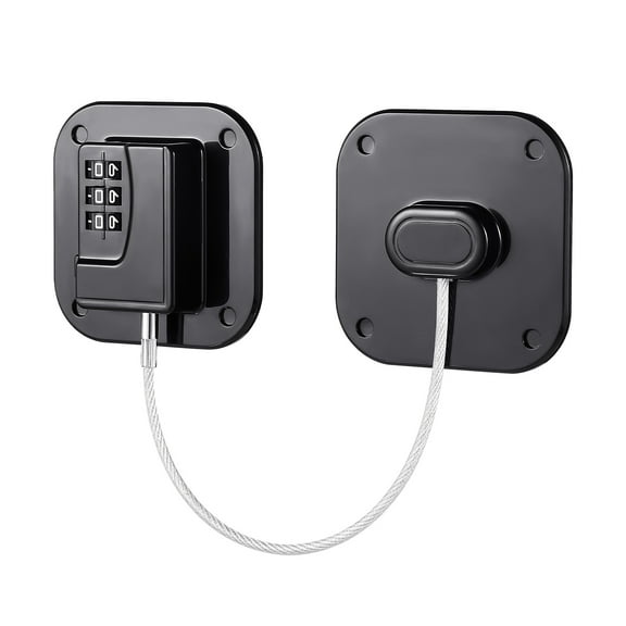 CIMAXIC Adhesive Childproof Drawer Locks Cabinet Lock Black 1 Set