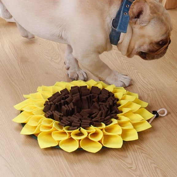 CIMAXIC Cute Sunflower Dog Snuffle Mat Pet Feeding Slow Eating Puppy Foraging Mat