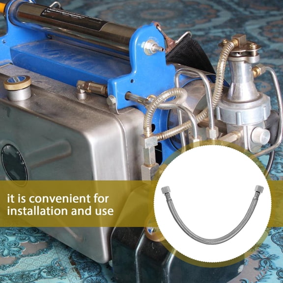 CIMAXIC Air Compressor Lead Hose Stainless Steel Durable Replacement Air Hose Plated Silver