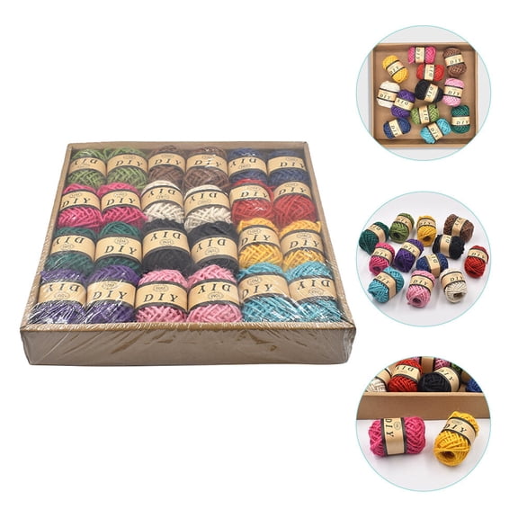 CIMAXIC Assorted Color Durable DIY Hemp Rope for Home Craft Packaging Decorative Use