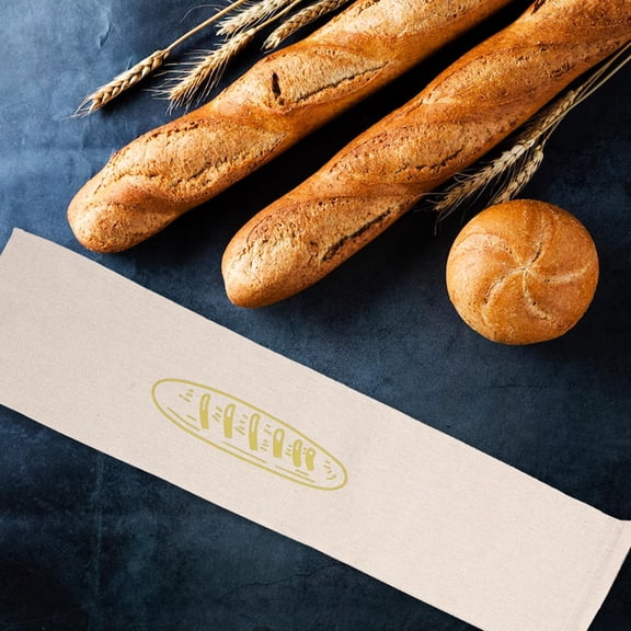 CIMAXIC Reusable Linen Bread Bags Beige Drawstring Food Storage for Home 2Pcs