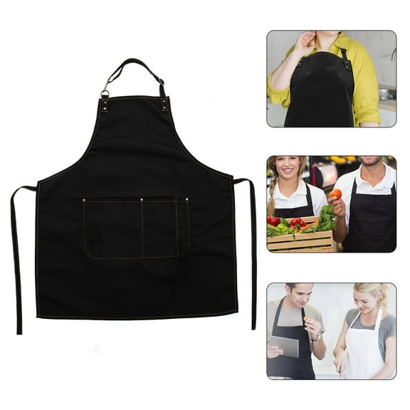 CIMAXIC Storage Apron Black Canvas 1Pack