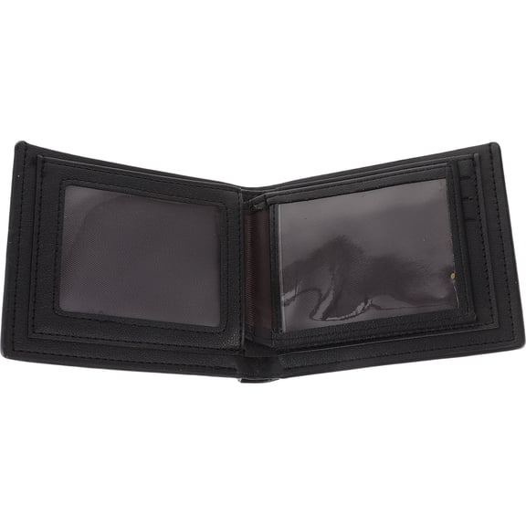 CIMAXIC 1Pc Black Wallet with Buckle Stitching and Multi Slot Coin Purse for Secure Card and Cash Storage