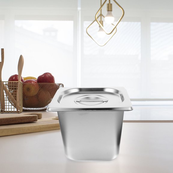 CIMAXIC Stainless Steel Buffet Tray 14.5 x 9.5 Inches - Elegant Food Display and Storage, Ideal for Parties and Kitchen Use