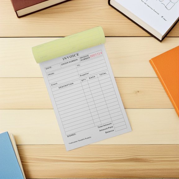 CIMAXIC Business Invoice Receipt Book Carbonless 2-Part Duplicate Invoice Pad for on The Go Orders