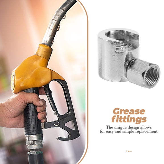 CIMAXIC Button Head Grease Fittings 1Set for Industrial Use Technicians Mechanics Iron Zinc Alloy 1.3x0.8x0.8in