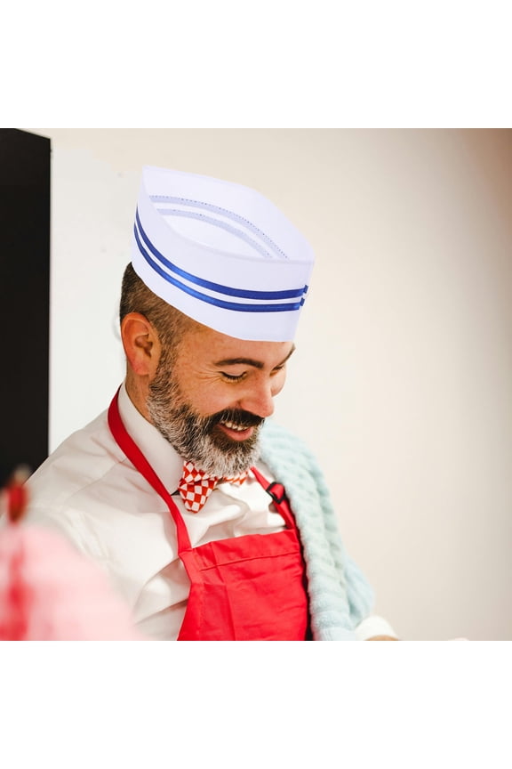 Unisex Chef Hat in , Polyester with Stylish Edge Design, Perfect for Home Cooking and Kitchen Use