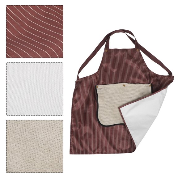 CIMAXIC Coffee Waterproof Cooking Apron with Full Coverage and Cross Back Design