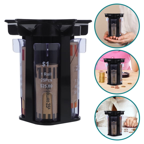 CIMAXIC Multi Color Coin Organizer Bucket for Efficient Daily Coin Storage and Sorting