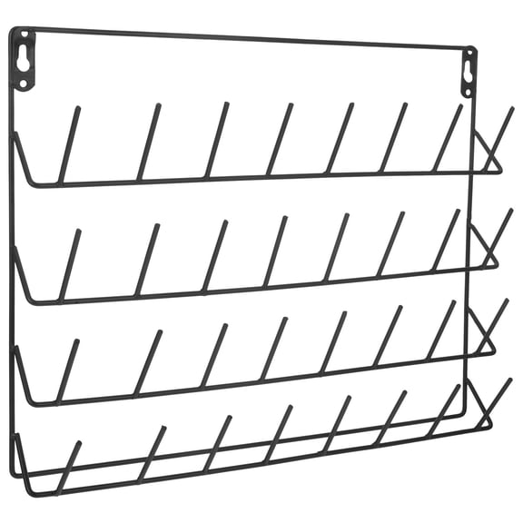 CIMAXIC Black Wall Hanging Iron Thread Rack 32 Spools Wear Resistant Sewing Accessory