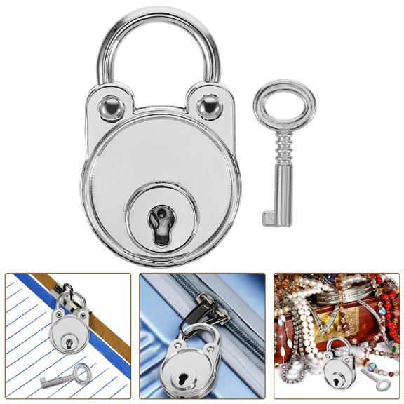 CIMAXIC Small Bear Shaped Decorative Metal Padlock with Key Lock for Home Travel