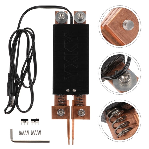 CIMAXIC Black Weld Machine Pen Portable Spot Welding Tool with Built in Dual Spring Handle