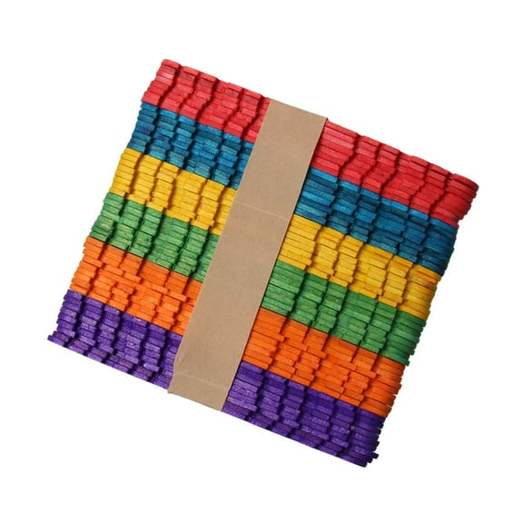 CIMAXIC DIY Handmade Wooden Building Model Materials 200Pcs Grade Craft Sticks for Handicraft Enthusiasts Batten Shape