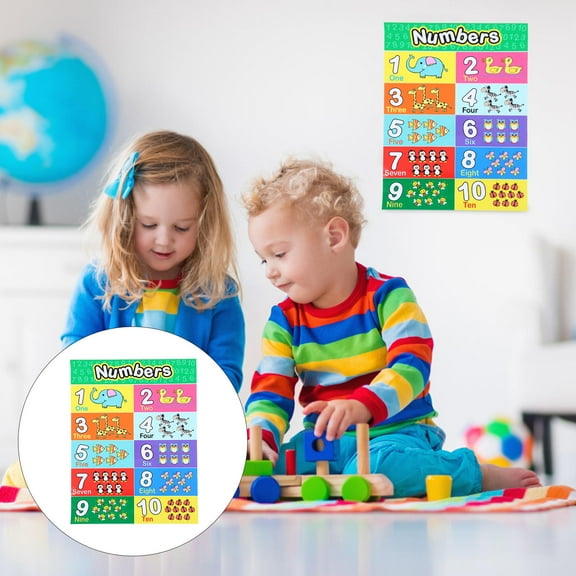 CIMAXIC 1Pack Poster Paper Bright Color Kid Room Decor with Cartoon Style for Toddler Wall Art