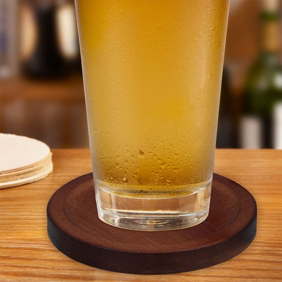 CIMAXIC Elegant Look Drinking Coasters Spinning Coaster Wood Non Slip For Glass 1Pack