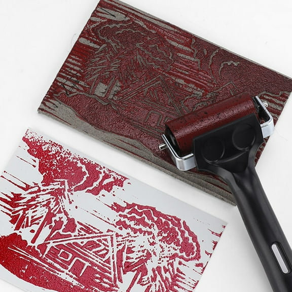 CIMAXIC Ergonomic Handle Design Printmaking Tool 1Set for Paint Application 15X6cm in Black