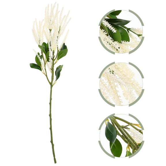 CIMAXIC Faux Stars Grass Decor, White Plastic, for Wedding and Elegant Vase Display