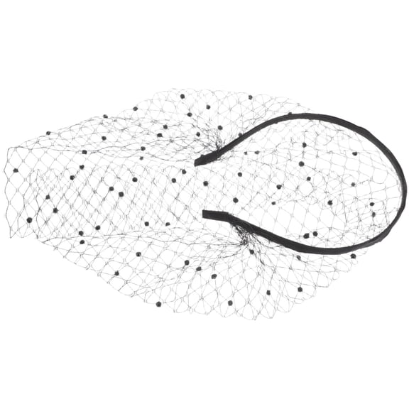 CIMAXIC Rhinestone Embellished Black Fabric Headband for Bridal and Party Use