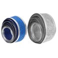 thumbnail image 1 of CIMAXIC Festive Ribbon 2 Rolls of Silver Blue Polyester for Christmas 78.7x1in, 1 of 8