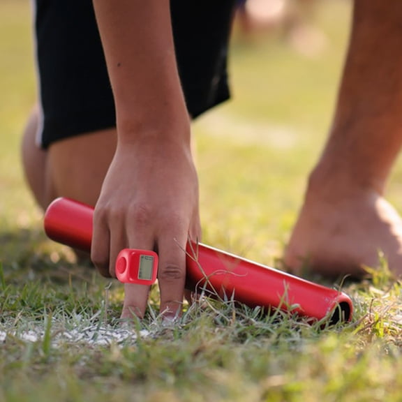 CIMAXIC Finger Ring Counter 1Set Red Miniature With Night Visibility For Sports Events