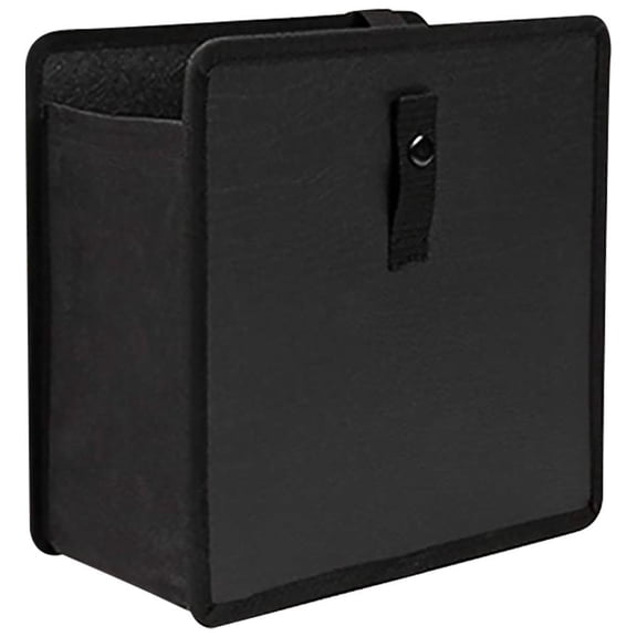 CIMAXIC Foldable Black Car Garbage Can for Seat Back Storage, and Convenient Trash Bin