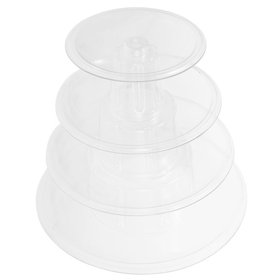 CIMAXIC Tiered Dessert Stand Macaron Display Rack Transparent Plastic Easy to Install Storage Holder 1Pack