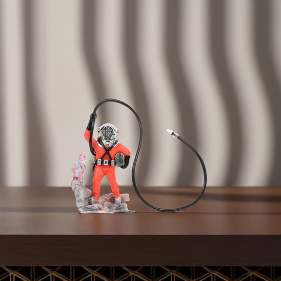 CIMAXIC Funny Fish Tank Decorations Red ABS Tank Accessory With Oxygenation For Fish Owners 1Pcs