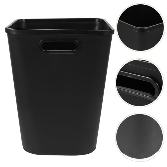 CIMAXIC Garbage Can for Bedroom 1Pcs Minimalist Black for Families