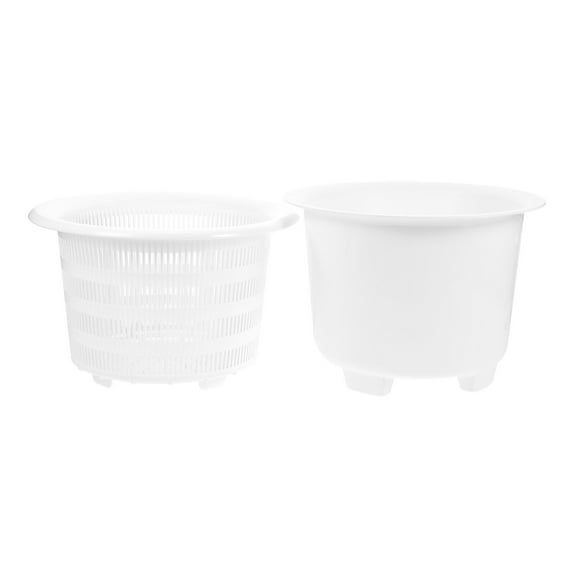 CIMAXIC Garden Planter Box in White Color for Outdoor Use with 1 Set of Containers