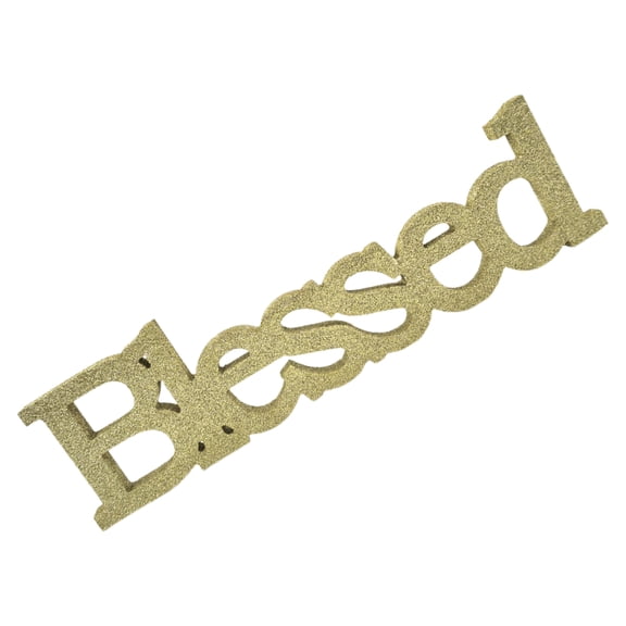 CIMAXIC Wood Word Sculpture Signs Golden Rustic Farmhouse Kitchen Decor For Holiday Party 1Pcs