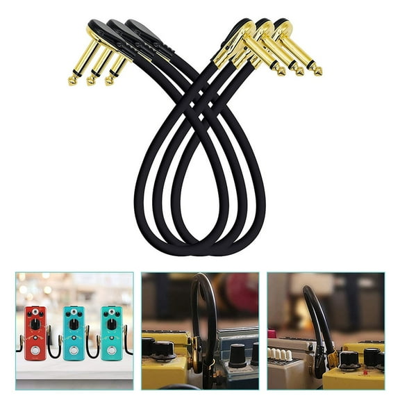 CIMAXIC Guitar Patch Cables Low Noise Golden Copper 3Pcs