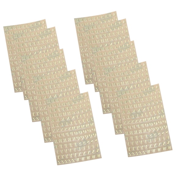 CIMAXIC Golden Letter Stickers 10Pcs Essential Oil Labels Copper Nickel Rectangular Tags For Containers