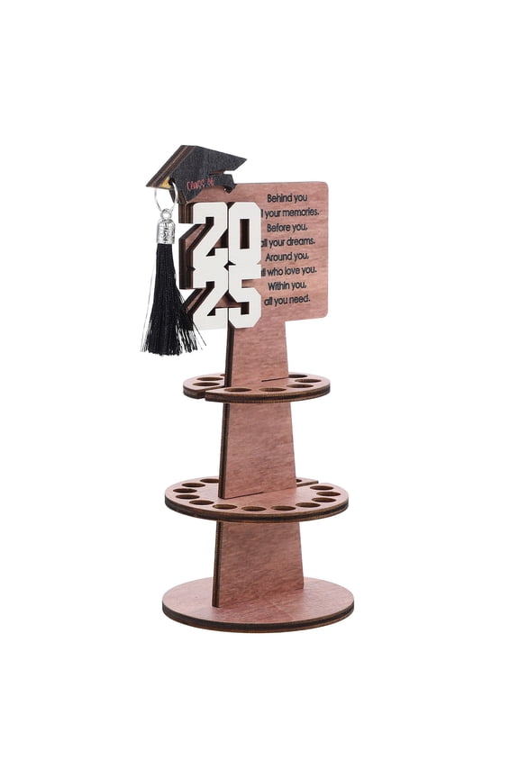 Stylish Wooden Graduation Money Holder for Cash and Cards Durable Khaki Decor for Graduation Parties