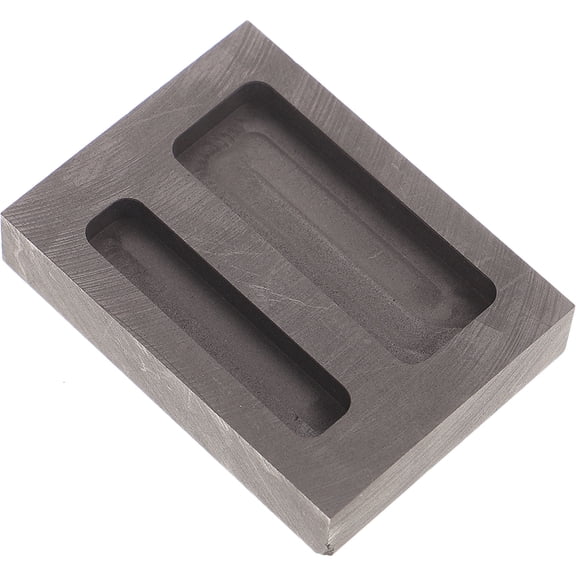 CIMAXIC Heat Resistant Graphite Ingot Mold Two Holes for Metal Casting DIY