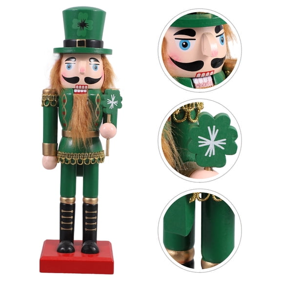 CIMAXIC Green Soldier Design Nutcracker Ornament for Home Interior Craft Decoration
