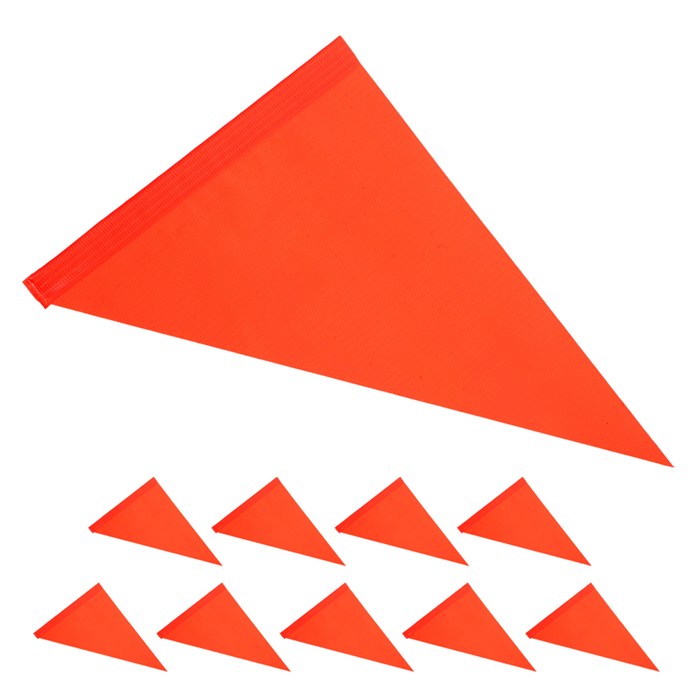 RK RKFLG1827 Vinyl Highway Safety Traffic Warning Flag – 18x18x27 Inch (Pack Of 10)