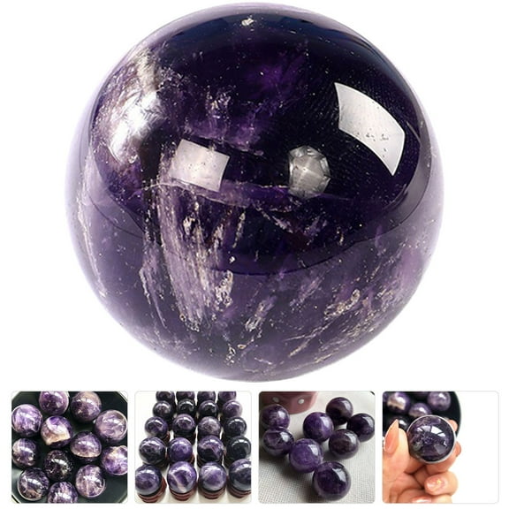 CIMAXIC Home Crystal Ball Decor Purple Amethyst For Festival present 1Pcs