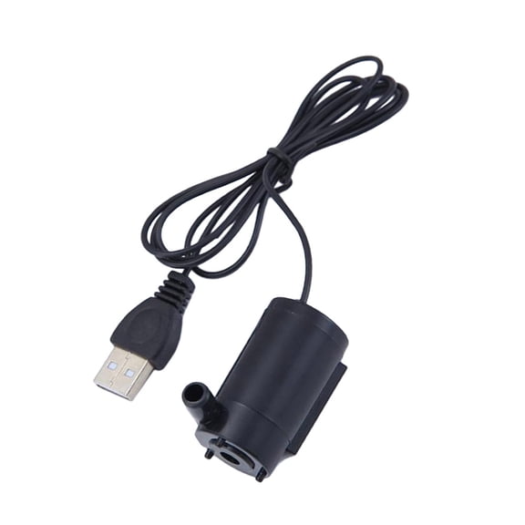 CIMAXIC Indoor Fountain Pumps USB 1 Meter Cable Micro Water Pump Black 1Set