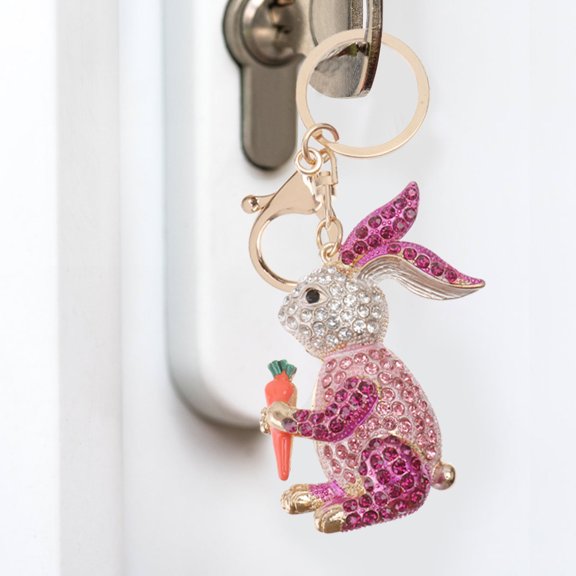 CIMAXIC Decoration Kawaii Cartoon Keyrings Pink 1Pack