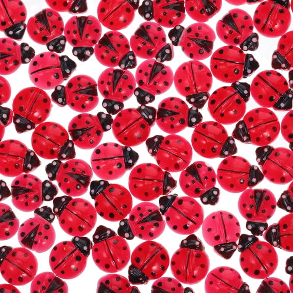 CIMAXIC 100Pcs Mini Ladybug Figurines for Home Decor, Resin Plastic Ladybugs for , Terrariums, Crafts and Projects