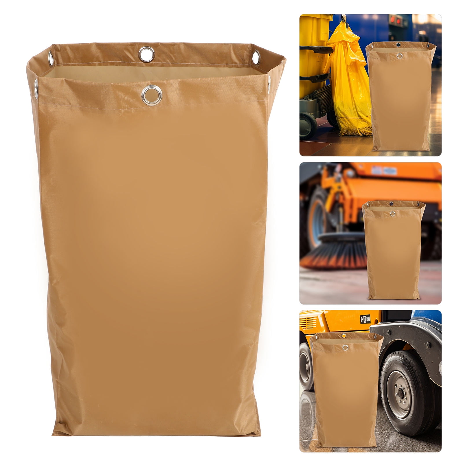CIMAXIC Leakproof Car Garbage Bag Rectangular Design 1Pack In Coffee Color For Commercial Cleaners