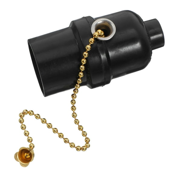 CIMAXIC Pull Chain Light Socket Black for Retro Lamp Fittings in Dining Room 1 Set