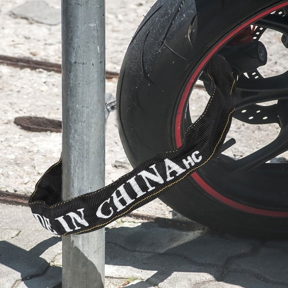 CIMAXIC Bike Chain Lock in Black with Easy Carry Design and Robust Security for Motorcycles