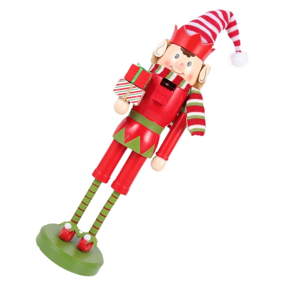 CIMAXIC Nutcracker Decorative Wood Statue Multi Color Festive Ornament Home Decoration 1Pack