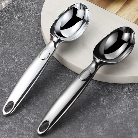 CIMAXIC Small Melon Baller Scoop Ice Cream Spoon Silver Zinc Alloy 1Pcs for Serving