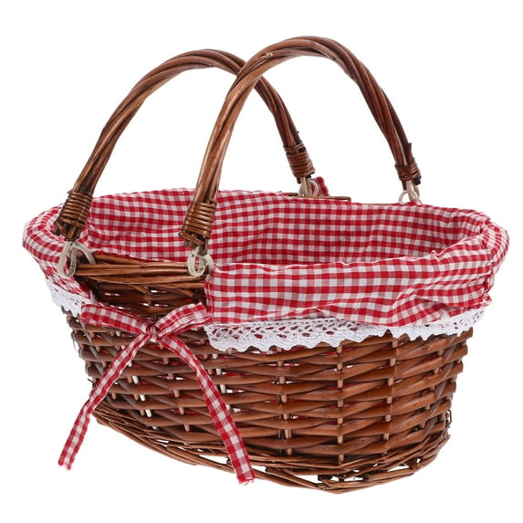 CIMAXIC New Picnic Basket Wicker Rectangular 1Set